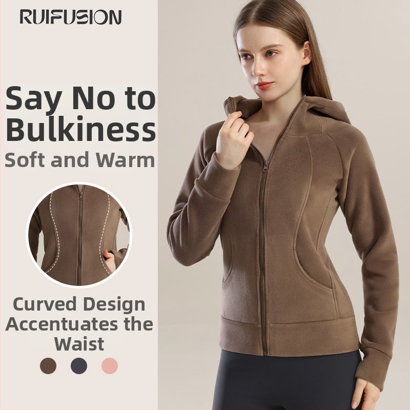 Moteriška stora sportinė striukė su gobtuvu žiemai – poliesterio išorinis audinys, poliesterio pamušalas, ilgos rankovės