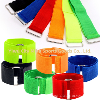 MAICCA Divu personu triju kāju treniņu josta – Oxford audums, gumijas josta, Velcro, pielāgota futbolam