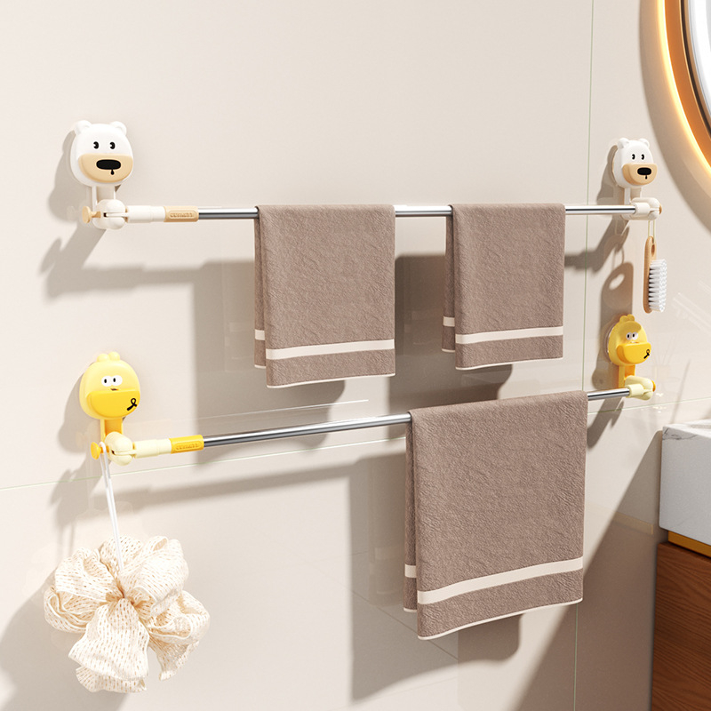 Hongyi Crtani Serija Kupaonica Zidni Držač Za Četkice Za Zube S Usisnom Čašom, Plastika, Polirani Površina, Nosivost 5–10 kg, 1 Razina