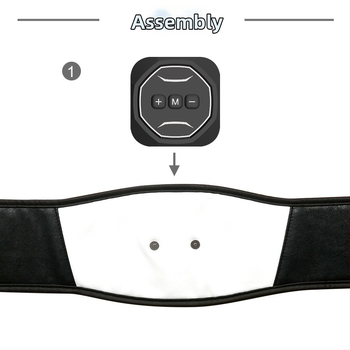 Antrenor EMS pentru abdomen cu alimentare USB, design pliabil (Model LFK-0096, Greutate 0.5, Dimensiuni 228.5x208.5x45mm, Alimentare USB, Funcție temporizator)