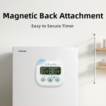 Cronometru de bucătărie pentru copii — mecanism electronic, afișaj digital, cronograf, alimentat cu baterii, carcasă din plastic