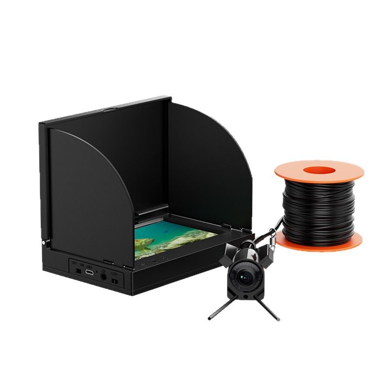 Allveese kalapüügi kaamera öise nägemisega, kaasaskantav HD pilt, kohandatav detektor (Sügavus: 0.6–73 m; Toide: DC 10–18V; Kaabel: 10–30 m)