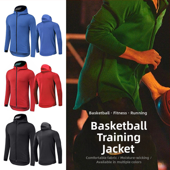 Unisex rudens megztinis su gobtuvu sportinei aprangai, ilgos rankovės, poliesterio mišinys