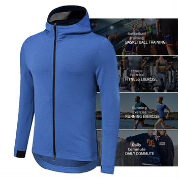 Unisex rudens megztinis su gobtuvu sportinei aprangai, ilgos rankovės, poliesterio mišinys