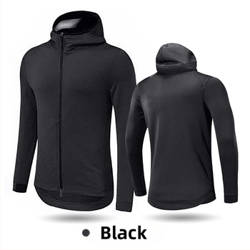 Unisex rudens megztinis su gobtuvu sportinei aprangai, ilgos rankovės, poliesterio mišinys