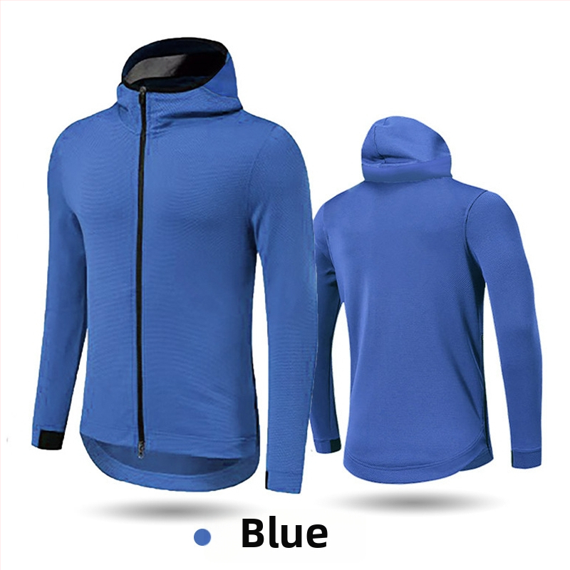 Unisex rudens megztinis su gobtuvu sportinei aprangai, ilgos rankovės, poliesterio mišinys