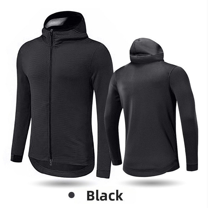 Unisex rudens megztinis su gobtuvu sportinei aprangai, ilgos rankovės, poliesterio mišinys