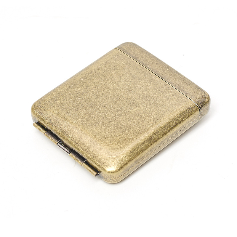 Метална кутия за цигари с двустранен капак, вместимост 20 цигари, преносима и устойчива на натиск, минималистичен дизайн