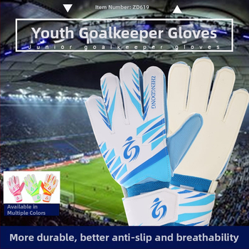 Futbola vārtsarga cimdi, PU materiāls, Zhengdong ZD619 modelis, unisex