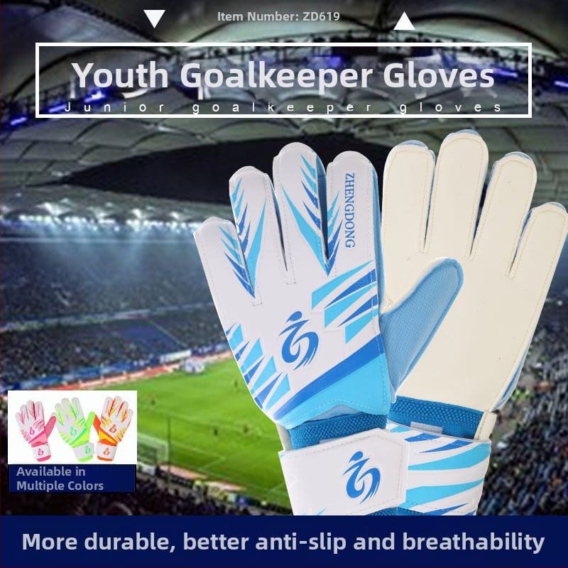 Futbola vārtsarga cimdi, PU materiāls, Zhengdong ZD619 modelis, unisex