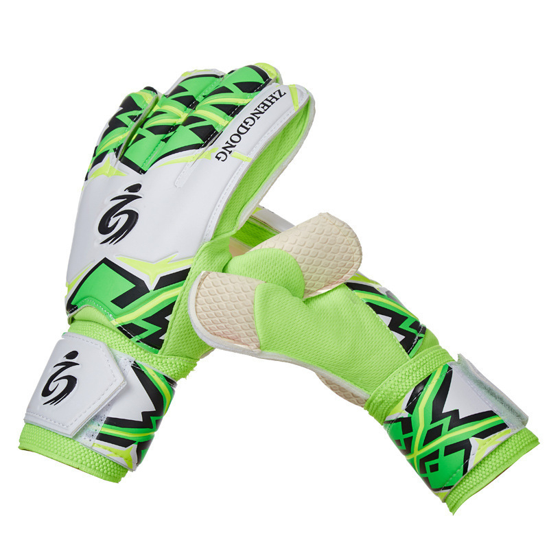 Futbola vārtsarga cimdi ar pirkstu aizsardzību, treniņiem un sacensībām – modelis ZD616, Zhengdong zīmols
