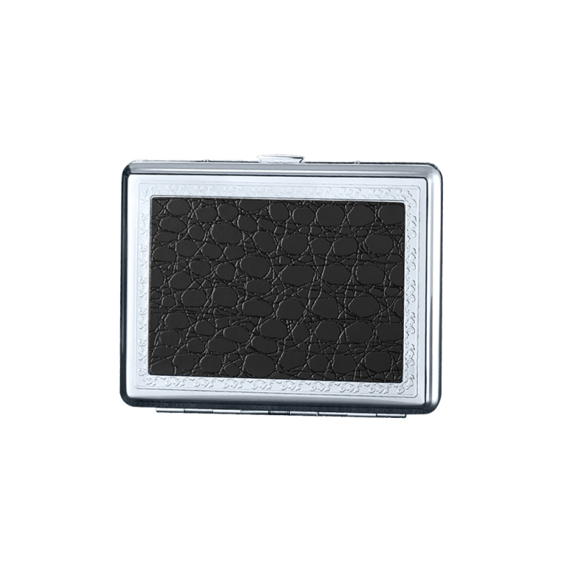 Metāla cigarešu kārba, moderns vienkāršs stils; pielāgošana pieejama; logotipa drukāšana iespējama; izcelsme Zhejiang.