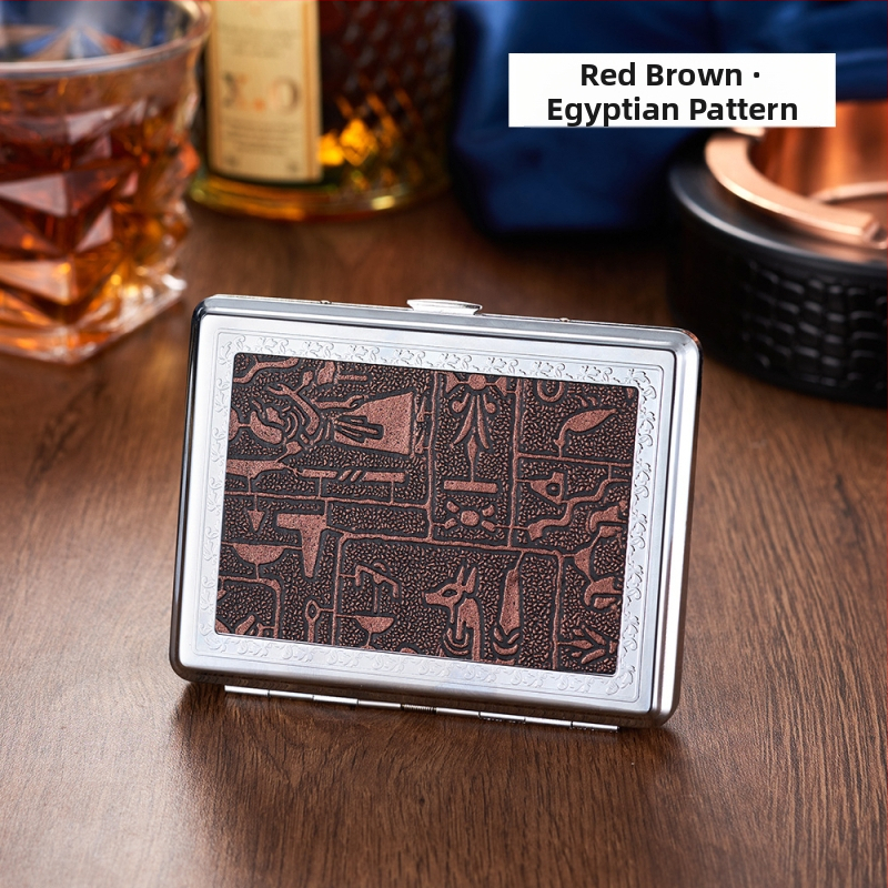 Metāla cigarešu kārba, moderns vienkāršs stils; pielāgošana pieejama; logotipa drukāšana iespējama; izcelsme Zhejiang.