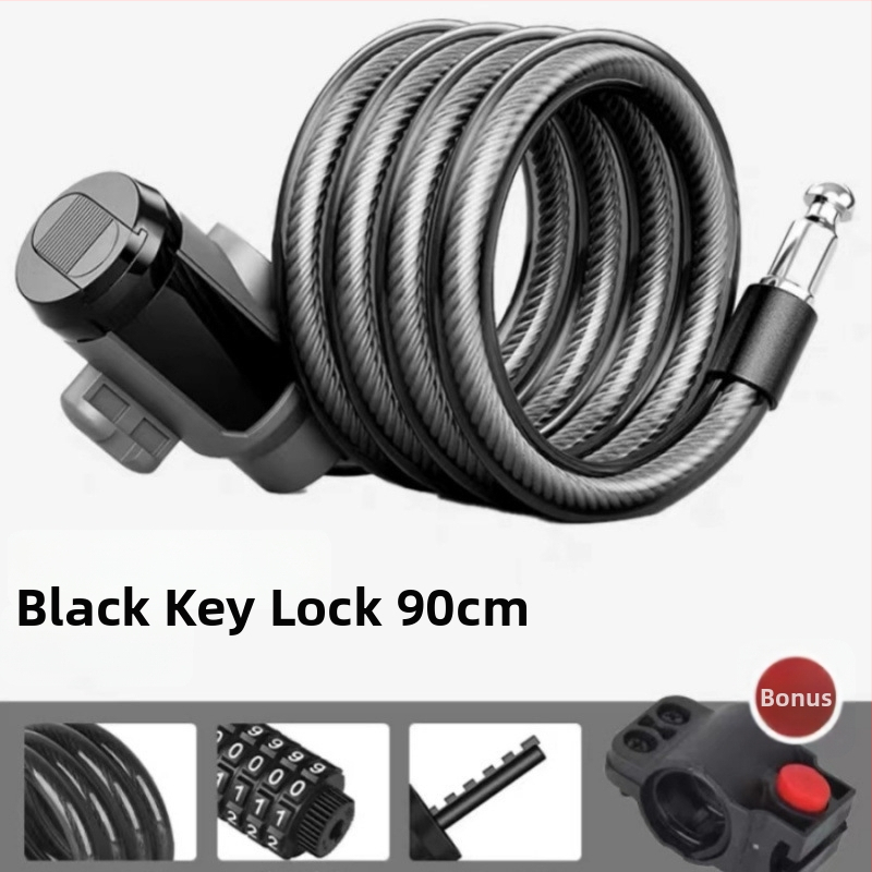 Dviračių užraktas su slaptažodžio apsauga ir plieno kabeliu, nešiojamas, specializuotas (Modelis: 1; Prekės kodas: wjbRnrzX; Medžiaga: PP)