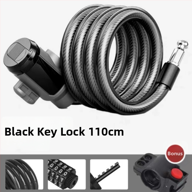 Dviračių užraktas su slaptažodžio apsauga ir plieno kabeliu, nešiojamas, specializuotas (Modelis: 1; Prekės kodas: wjbRnrzX; Medžiaga: PP)