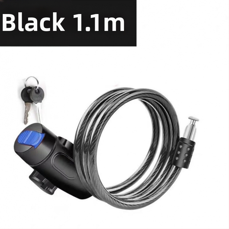 Dviračių užraktas su slaptažodžio apsauga ir plieno kabeliu, nešiojamas, specializuotas (Modelis: 1; Prekės kodas: wjbRnrzX; Medžiaga: PP)