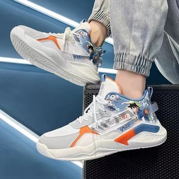 Muške vodootporne lagane tenisice sa srednjom visinom gornjeg dijela, vezicama, gumeni potplat