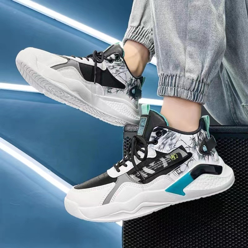 Muške vodootporne lagane tenisice sa srednjom visinom gornjeg dijela, vezicama, gumeni potplat