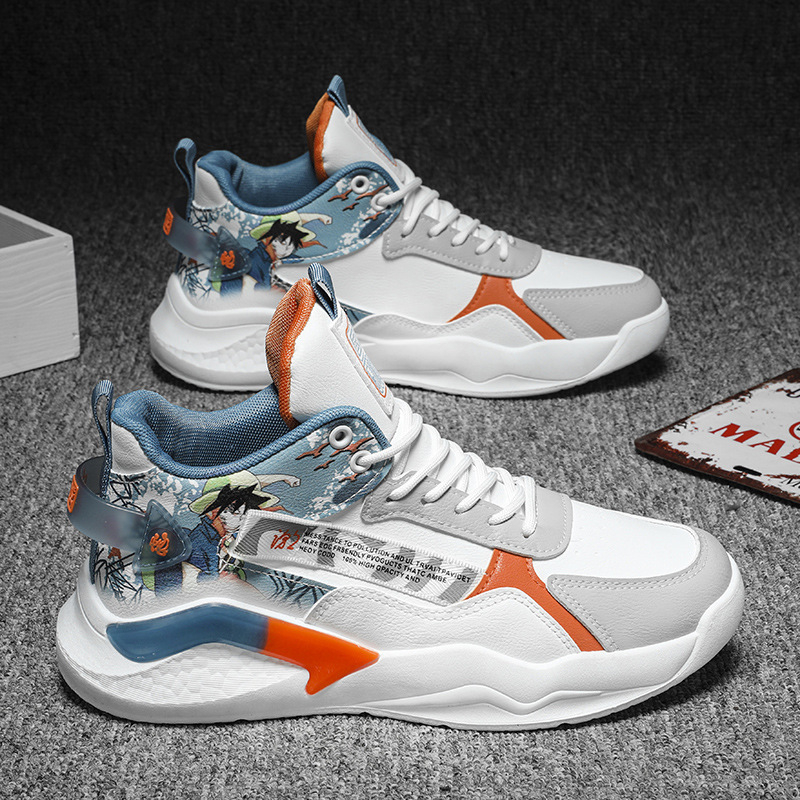 Muške vodootporne lagane tenisice sa srednjom visinom gornjeg dijela, vezicama, gumeni potplat