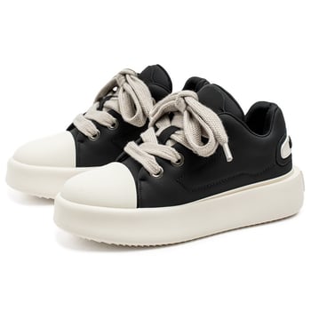 Unisex tenisice s okruglim vrhom, PU gornji dio, debela gumena potplat, nizak pet 1-3 cm, prozračna unutarnja podstava