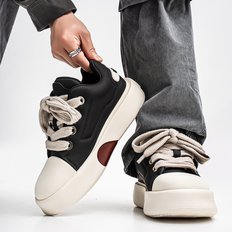 Unisex tenisice s okruglim vrhom, PU gornji dio, debela gumena potplat, nizak pet 1-3 cm, prozračna unutarnja podstava