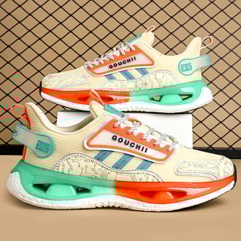 Unisex αναπνεύσιμα mesh παπούτσια running, καθημερινά αθλητικά με κορδόνια, καουτσούκ σόλα