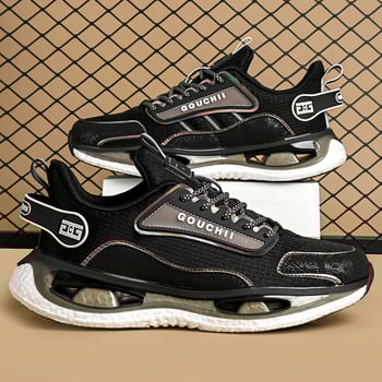 Unisex αναπνεύσιμα mesh παπούτσια running, καθημερινά αθλητικά με κορδόνια, καουτσούκ σόλα