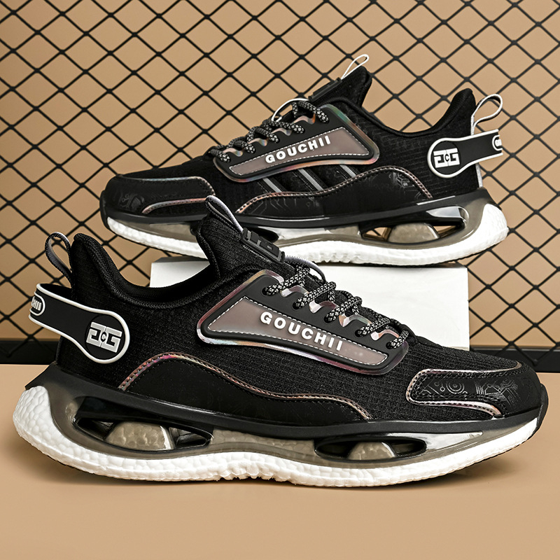 Unisex αναπνεύσιμα mesh παπούτσια running, καθημερινά αθλητικά με κορδόνια, καουτσούκ σόλα