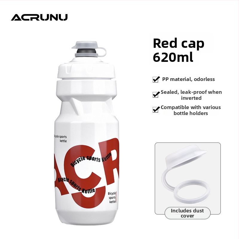 ACRUNU fľaša na vodu pre bicykel so stlačiteľným dizajnom — veľká kapacita, bezpečnostný zámok, hrubšie dno, vhodná pre horské a cestné bicykle.