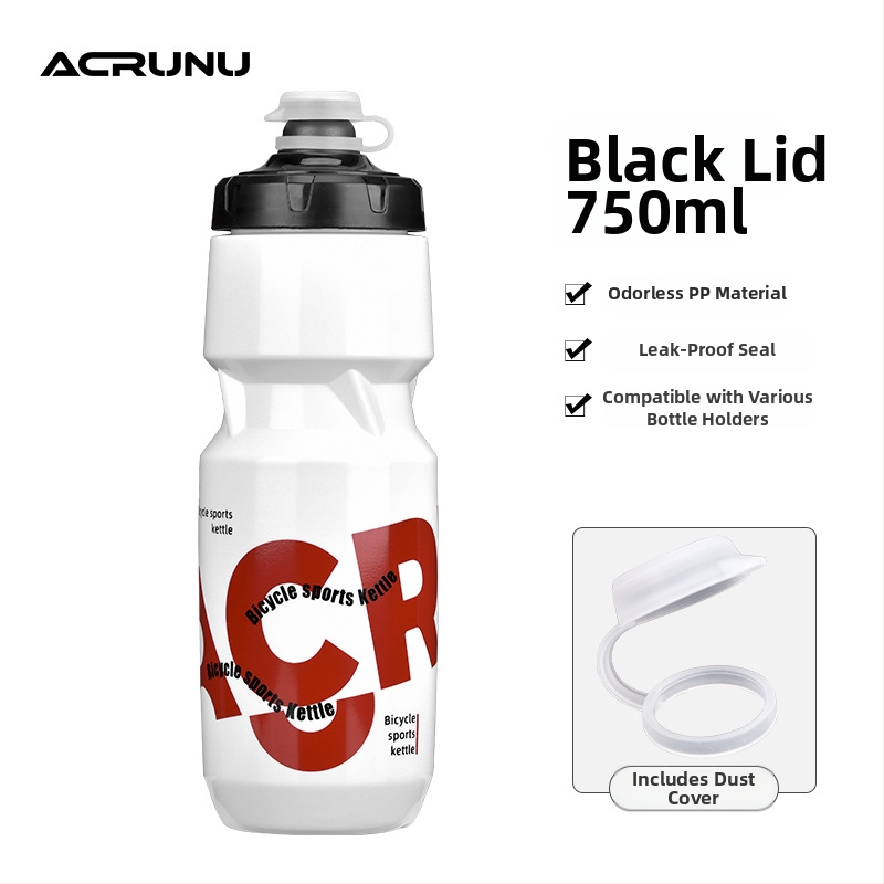 ACRUNU fľaša na vodu pre bicykel so stlačiteľným dizajnom — veľká kapacita, bezpečnostný zámok, hrubšie dno, vhodná pre horské a cestné bicykle.