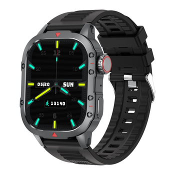 B04 išmanusis laikrodis širdies ritmo stebėjimui, IPS ekranas, Bluetooth skambučiai, kasdienis atsparumas vandeniui, suderinamas su iOS