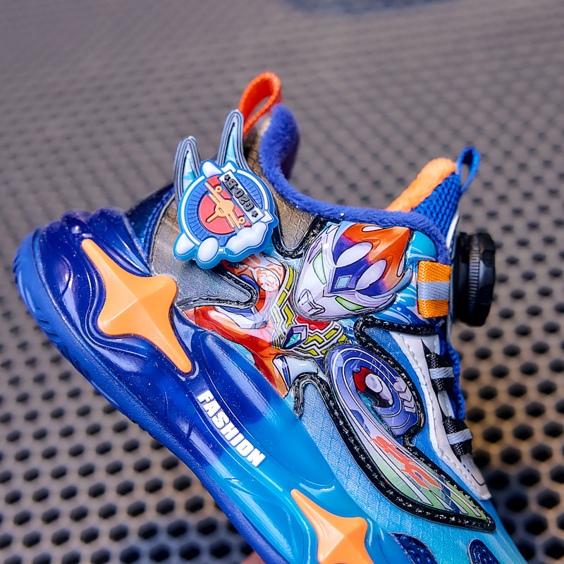 Bērnu ziemas apavi ar karikatūru rakstu, augšdaļa no mikrošķiedras, EVA zole, pogu aizdare, universāls, vecums 7–16 gadi