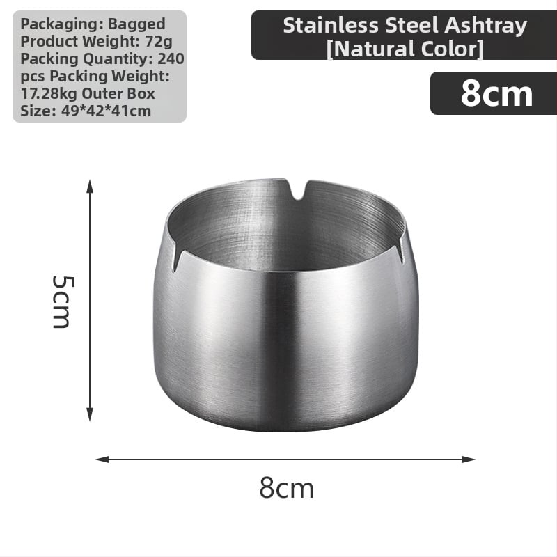 Ανοξείδωτο τασάκι με παχύτερο σχέδιο αντοχής στον άνεμο - εκτύπωση λογότυπου, επαναχρησιμοποιήσιμο, μοντέρνο μινιμαλιστικό στυλ