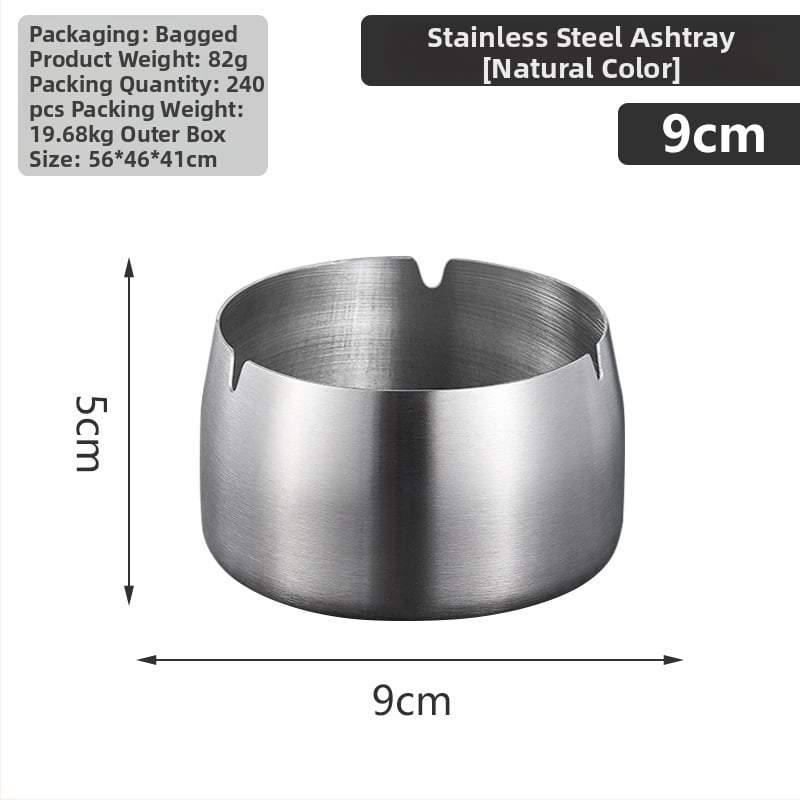 Ανοξείδωτο τασάκι με παχύτερο σχέδιο αντοχής στον άνεμο - εκτύπωση λογότυπου, επαναχρησιμοποιήσιμο, μοντέρνο μινιμαλιστικό στυλ