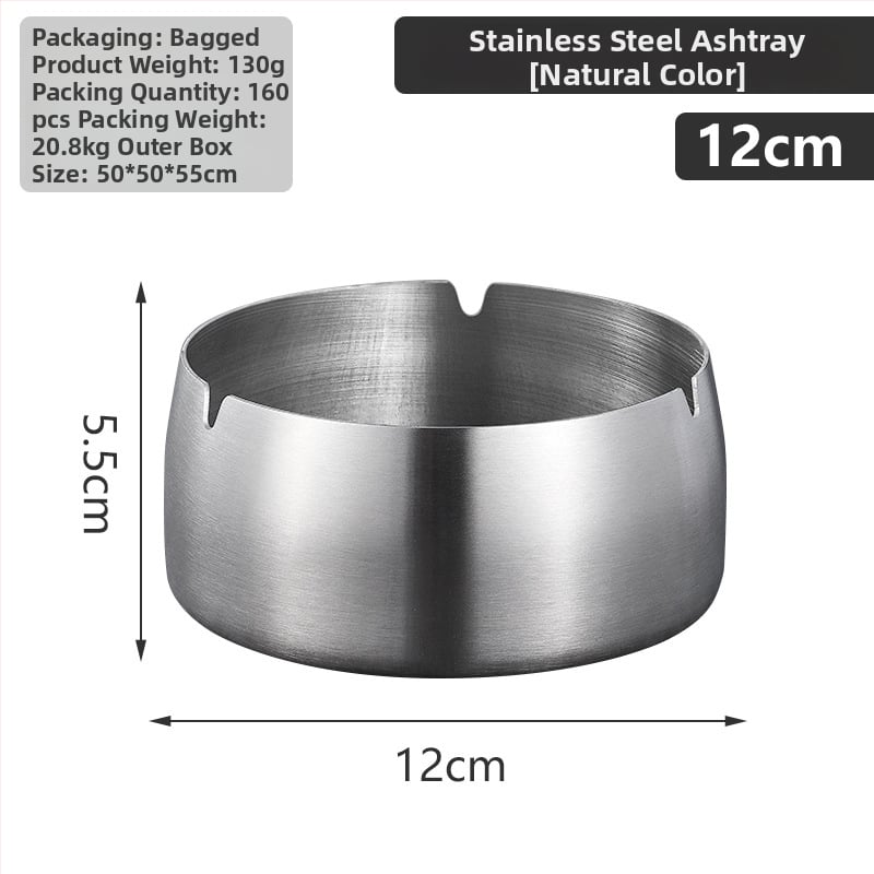 Ανοξείδωτο τασάκι με παχύτερο σχέδιο αντοχής στον άνεμο - εκτύπωση λογότυπου, επαναχρησιμοποιήσιμο, μοντέρνο μινιμαλιστικό στυλ