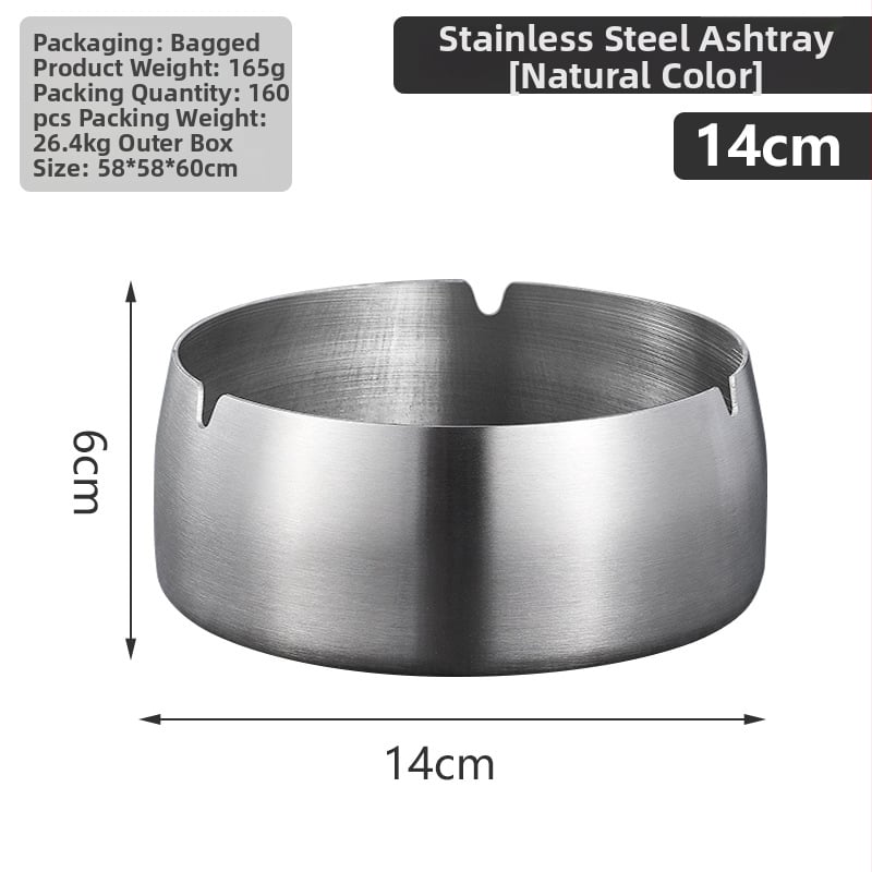 Ανοξείδωτο τασάκι με παχύτερο σχέδιο αντοχής στον άνεμο - εκτύπωση λογότυπου, επαναχρησιμοποιήσιμο, μοντέρνο μινιμαλιστικό στυλ