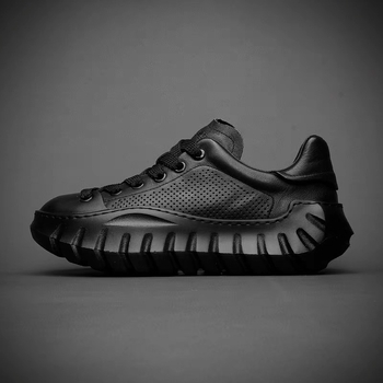 Vyriski bateliai su storesne padu aukščio didinimui, sportiškai kasdieniai, raišteliai, žemas viršus, viršutinė dalis iš pirmojo sluoksnio karvės odos, guma putų padas, vidpadis iš kiaulių odos