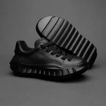 Vyriski bateliai su storesne padu aukščio didinimui, sportiškai kasdieniai, raišteliai, žemas viršus, viršutinė dalis iš pirmojo sluoksnio karvės odos, guma putų padas, vidpadis iš kiaulių odos