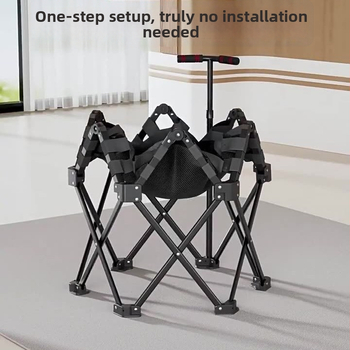 Saliekams sešstūrainas iekšējais trambolīns ar rokturiem, regulējams pieaugušajiem un bērniem