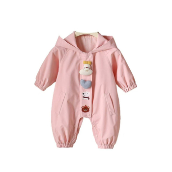 Beebi onesie / odjev za plazanje, Korejskog stila, Dugi dizajn za plazanje, Zatvaranje na jedan red gumba, Vanjski materijal: 100% poliester; Podstava: 100% pamuk