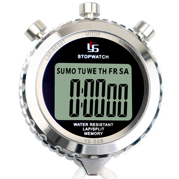 Elektroninis laikmatis bėgimui su pauze; nerūdijantis plienas, atsparus vandeniui, priešslydis, spausdintas logotipas
