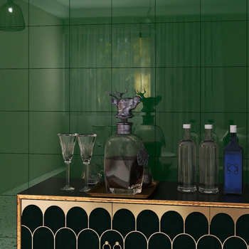 Nordic stílusú kerámia belső falcsempe, négyzetes, pásztorális kockás mintázat, matt felület, nedvességálló