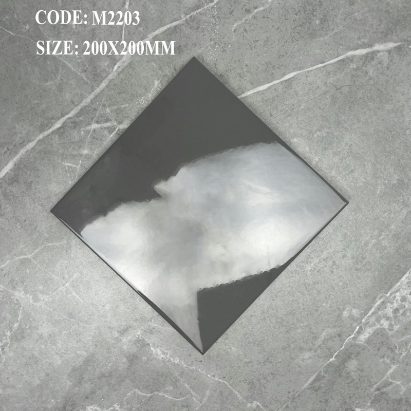 Nordic stílusú kerámia belső falcsempe, négyzetes, pásztorális kockás mintázat, matt felület, nedvességálló