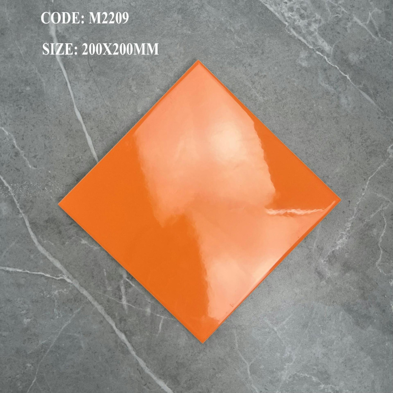 Nordic stílusú kerámia belső falcsempe, négyzetes, pásztorális kockás mintázat, matt felület, nedvességálló