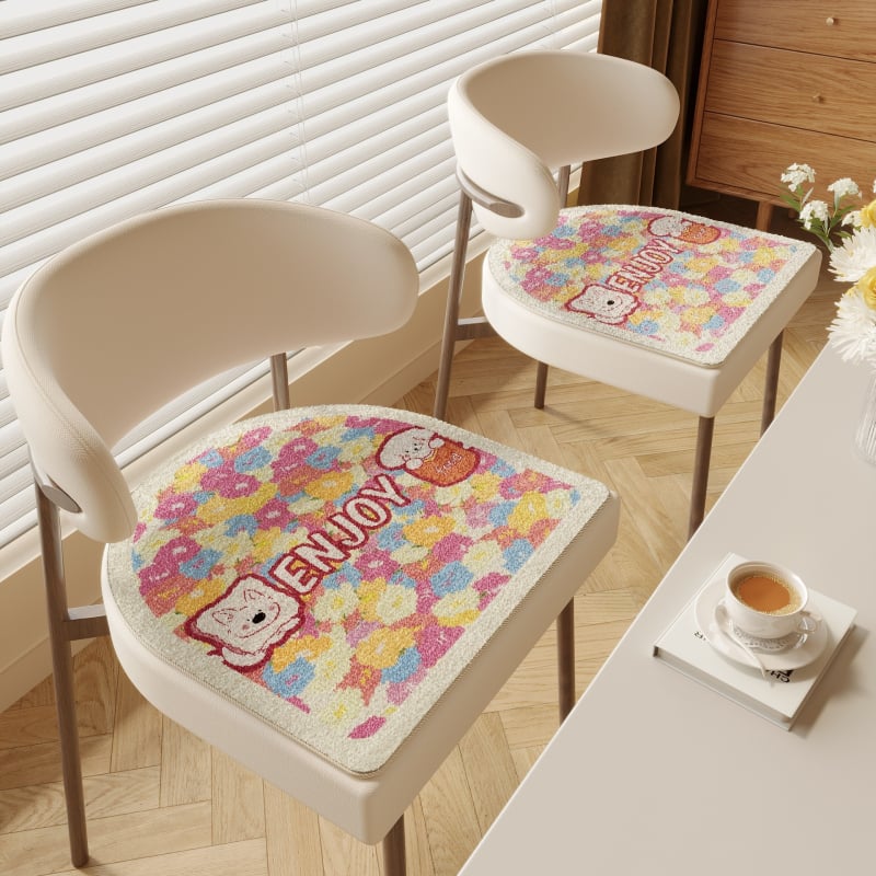 Jastuk za sjedenje Dongzhao, u obliku potkove, protuklizan, materijal: poliester, punjenje: poliester vlakna, uzorak: crtani likovi, za dnevni boravak, spavaću sobu, radnu sobu, balkon