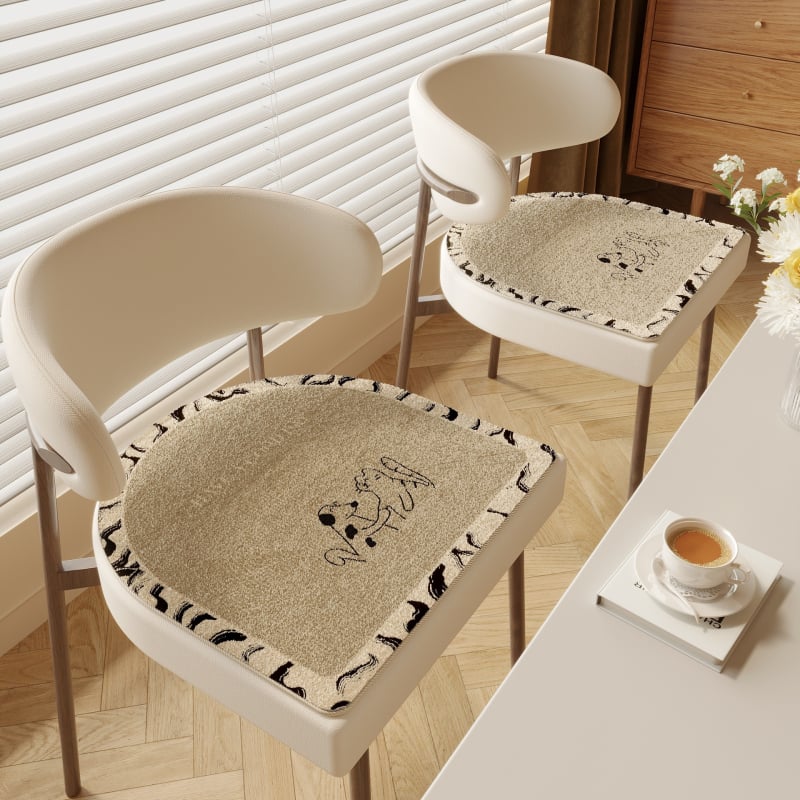 Jastuk za sjedenje Dongzhao, u obliku potkove, protuklizan, materijal: poliester, punjenje: poliester vlakna, uzorak: crtani likovi, za dnevni boravak, spavaću sobu, radnu sobu, balkon