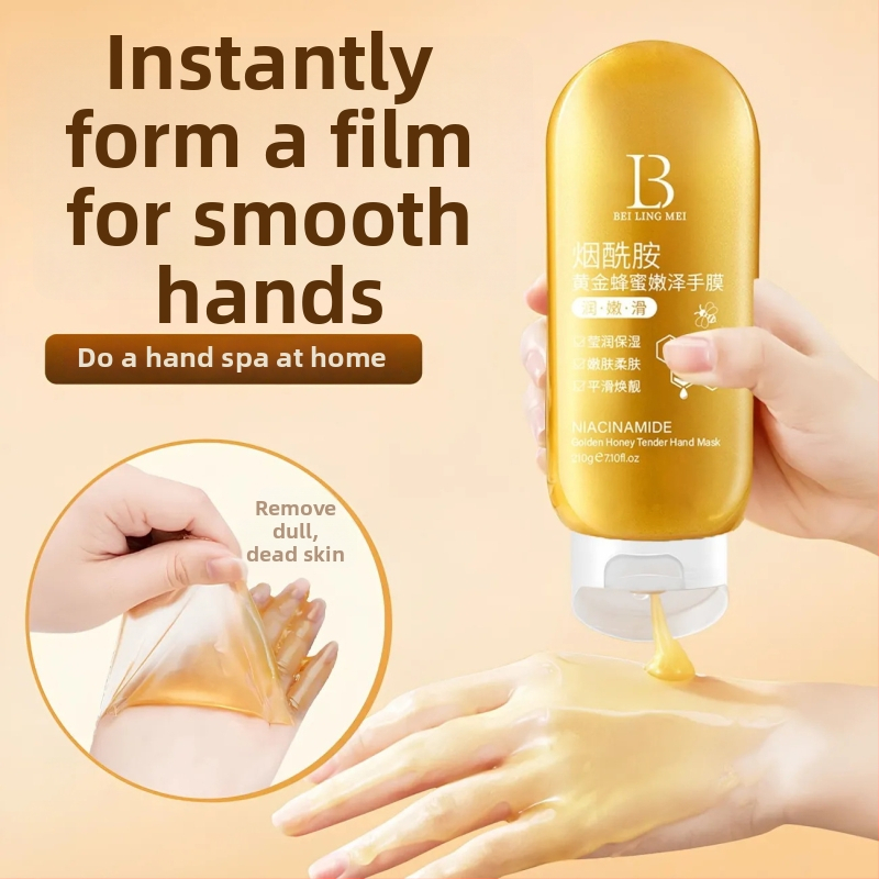 Mască de mâini peel-off cu niacinamidă și miere – hidratare și catifelare a pielii
