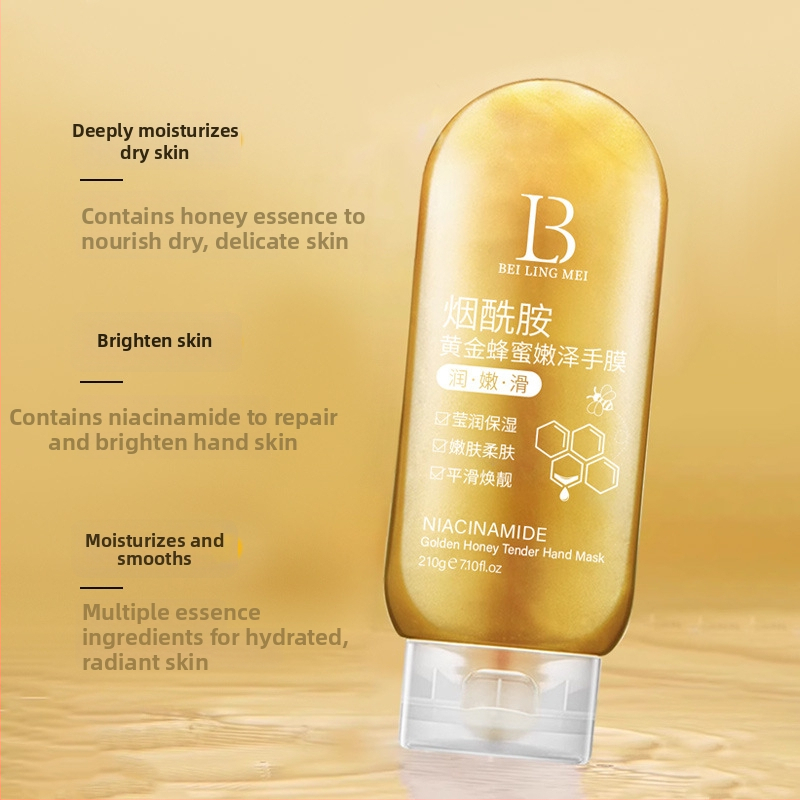Mască de mâini peel-off cu niacinamidă și miere – hidratare și catifelare a pielii
