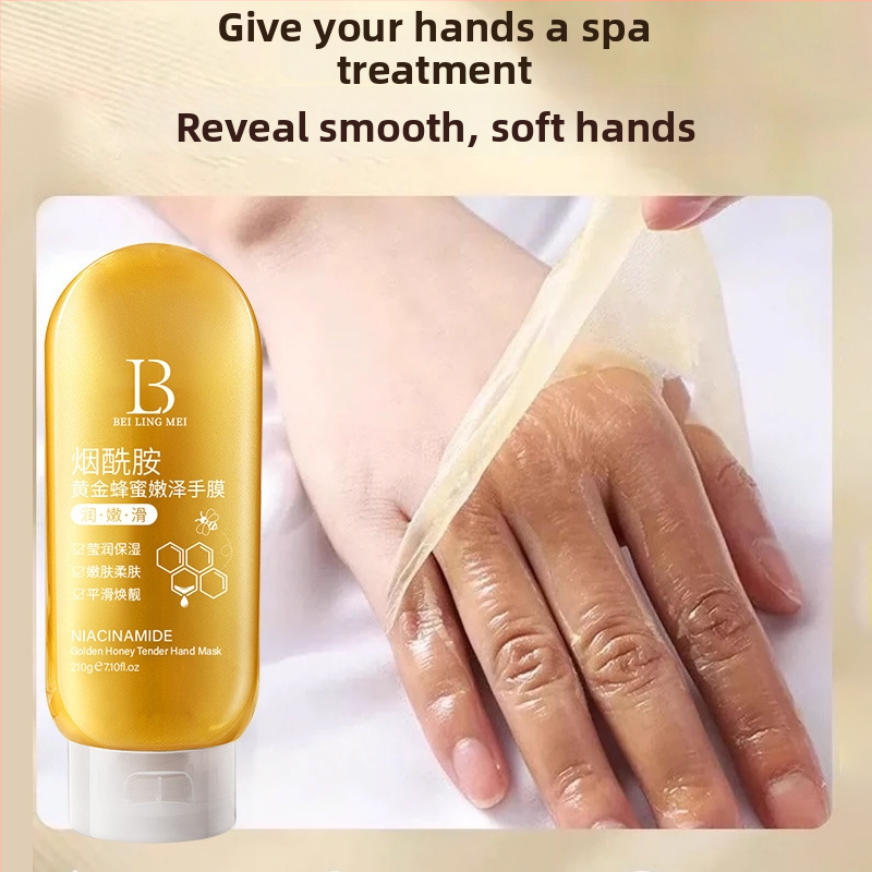 Mască de mâini peel-off cu niacinamidă și miere – hidratare și catifelare a pielii