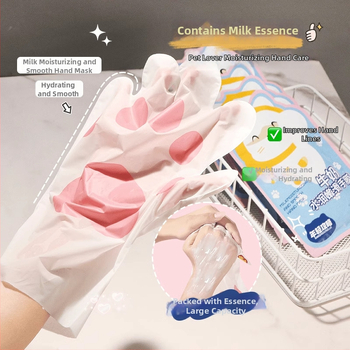 Piens bāzes rokas maska mitrināšanai un gludumam ar hialuronskābi un niacinamīdu • tīrais saturs 0.050 g